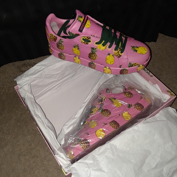 🍍 New Dolce & Gabbana pink Pineapple sneakers 39/8 - Picture 3 of 9